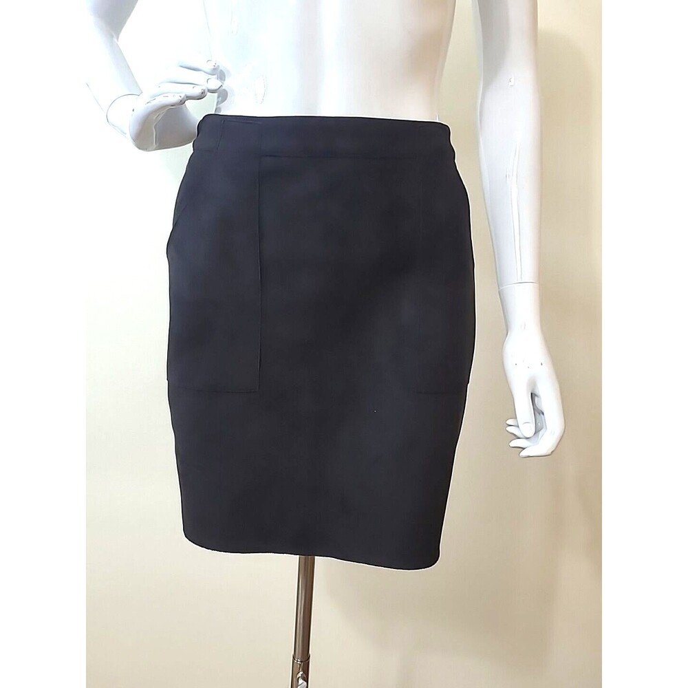 Missguided Womens Faux Suede Short Mini Skirt Black Size 8